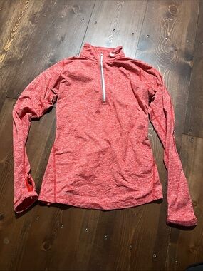 Nike Red Heather Dri-FIT Zip Hoodie